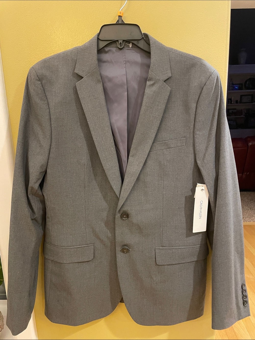 NWT Calvin Klein Men's Gray Two-Button Suit Jacket